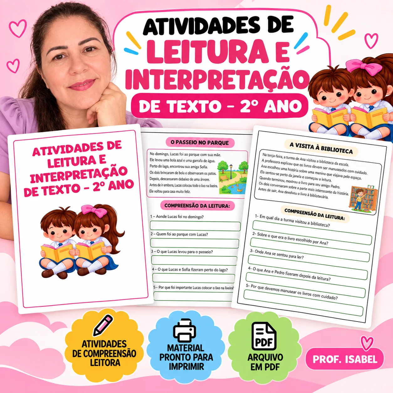 Apostila de Interpretação de Texto 5º Ano – PDF de Acordo BNCC — capa do material