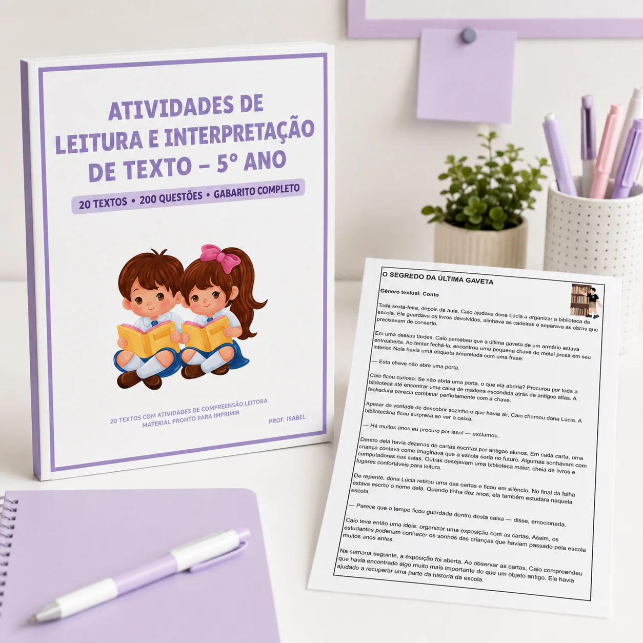 Interpretação de Texto 5º Ano – Apostila PDF com Gabarito — amostra 1: O que está incluso