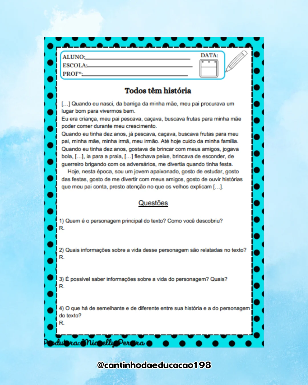 APOSTILA DE INTERPRETAÇÃO DE TEXTOS – 3º, 4º E 5º ANO — amostra 1: O que vem no material