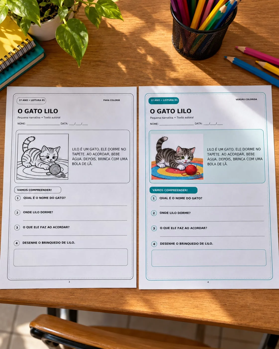 Apostila de Leitura e Interpretação – 1º ao 4º ano — amostra 1: 📚🌈 APOSTILA DE LEITURA E INTERPRETAÇÃO – 1º AO 4º ANO
