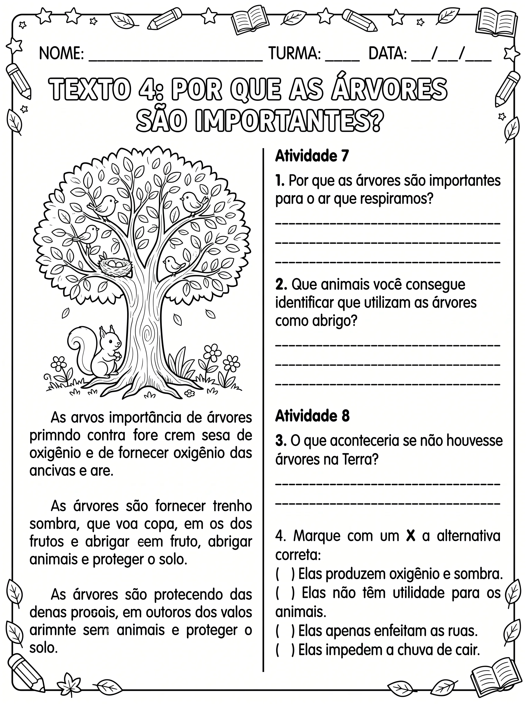 Apostila de Leitura e Interpretação de Texto 4º Ano — amostra 1: Apostila de Leitura e Interpretação de Texto – 4º Ano
