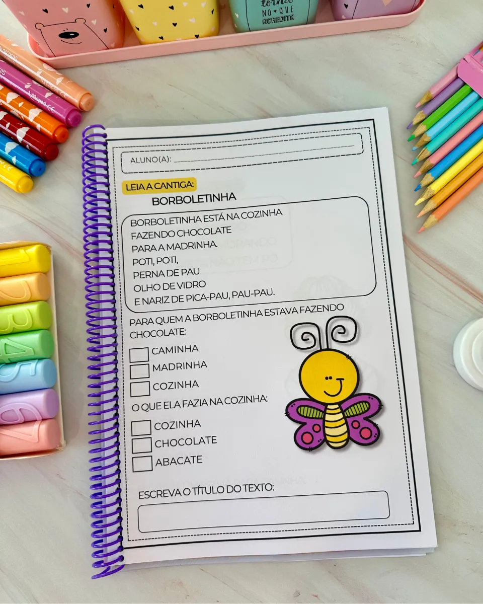 Apostila de Leitura e Interpretação de Textos – Gêneros Textuais para Anos Iniciais — amostra 3: Apostila pedagógica para…