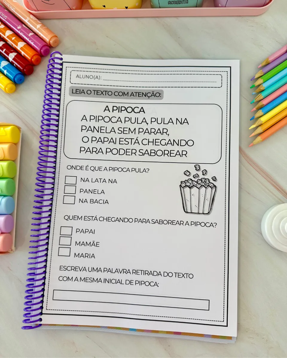 Apostila de Leitura e Interpretação de Textos – Gêneros Textuais para Anos Iniciais — amostra 5: Apostila pedagógica para…