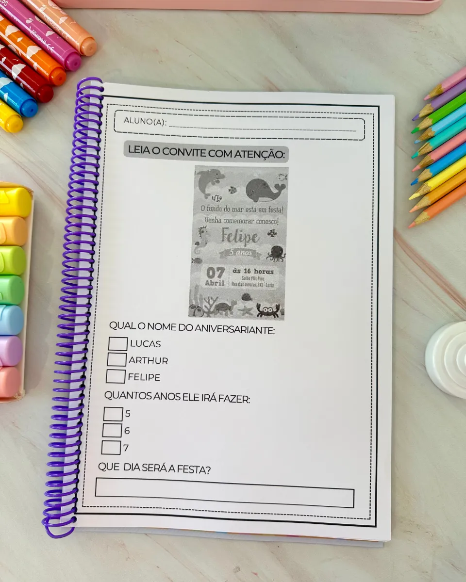 Apostila de Leitura e Interpretação de Textos – Gêneros Textuais para Anos Iniciais — amostra 6: Apostila pedagógica para…