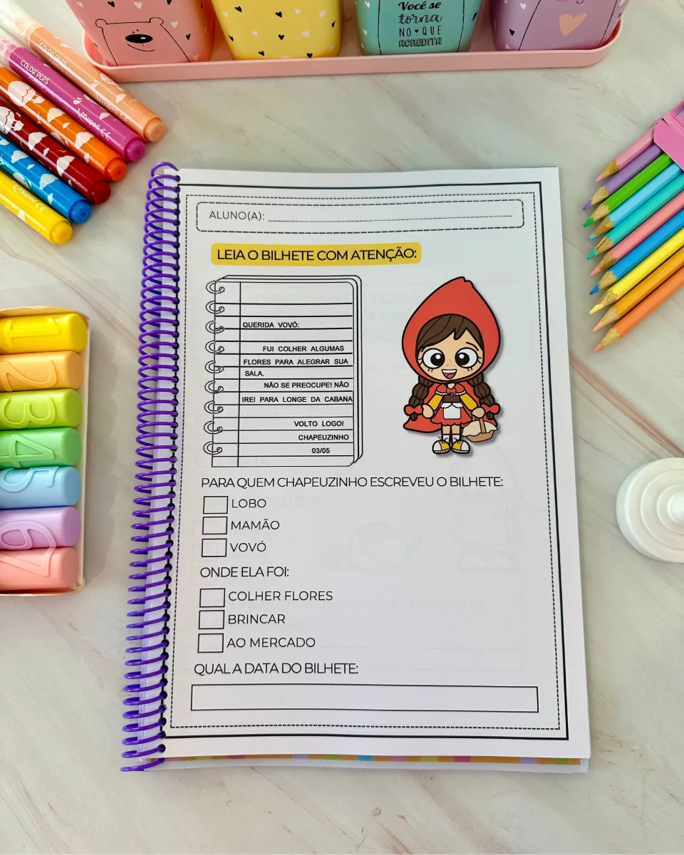 Apostila de Leitura e Interpretação de Textos – Gêneros Textuais para Anos Iniciais — amostra 7: Apostila pedagógica para…