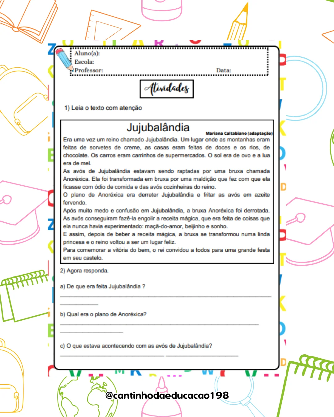 Apostila de língua portuguesa – 4º ano – PDF para Imprimir — amostra 2: Para quem é indicado
