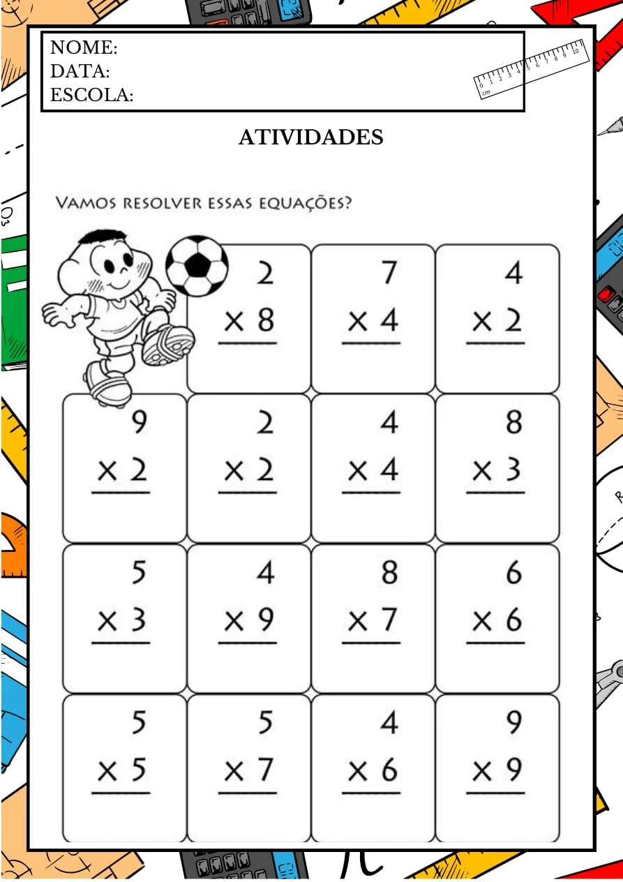 Apostila de Matemática 3º e 4º Ano — amostra 3: Apostila de Matemática para o 3º e 4º ano do Ensino Fundamental, com…