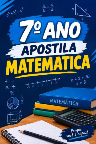 Apostila de matemática 7º ano: porcentagem e álgebra — capa do material