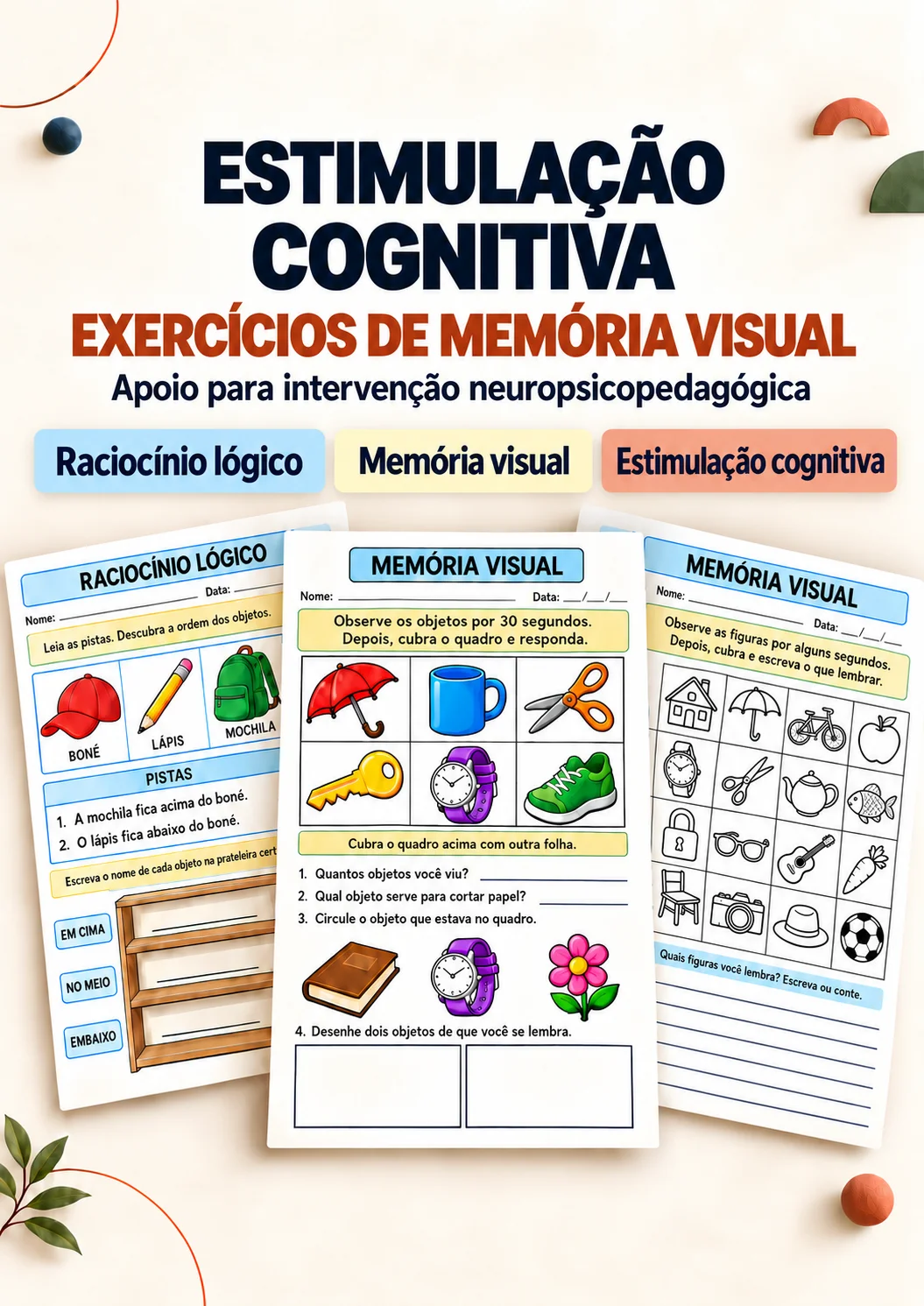 Apostila de Memória Visual e Estimulação Cognitiva para TDAH, TEA e DI — Ciências para Todas as séries: Apostila de memória…