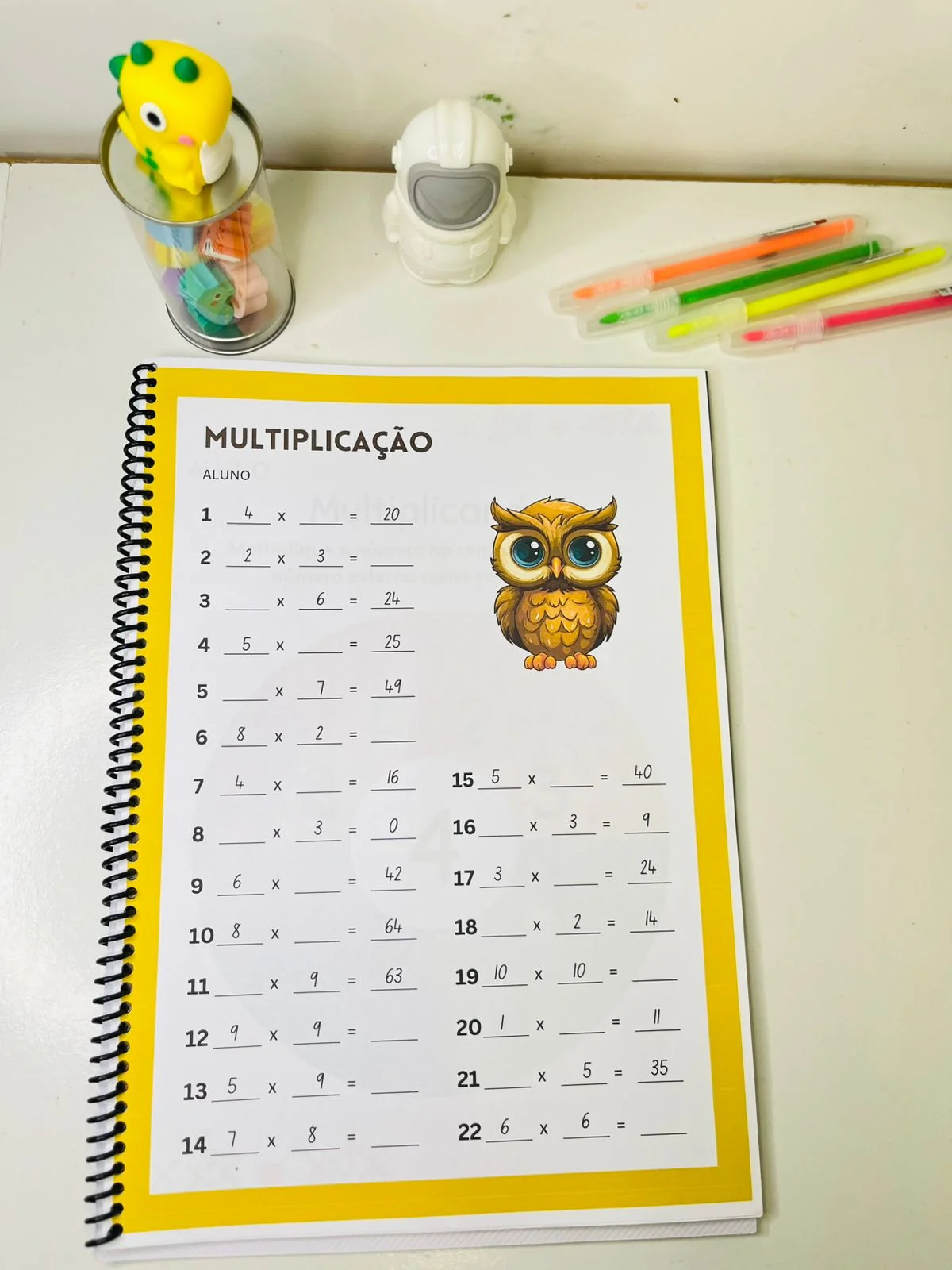 Apostila de Multiplicação – Atividades de Matemática ATÉ 5ºANO — amostra 6: Atividades de multiplicação com tabuada,…