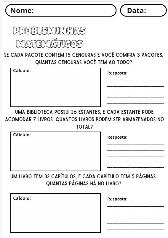 APOSTILA DE MULTIPLICAÇÃO COM TABUADA INTERATIVA - ENSINO FUNDAMENTAL — amostra 7: Este material pode deixar esse…