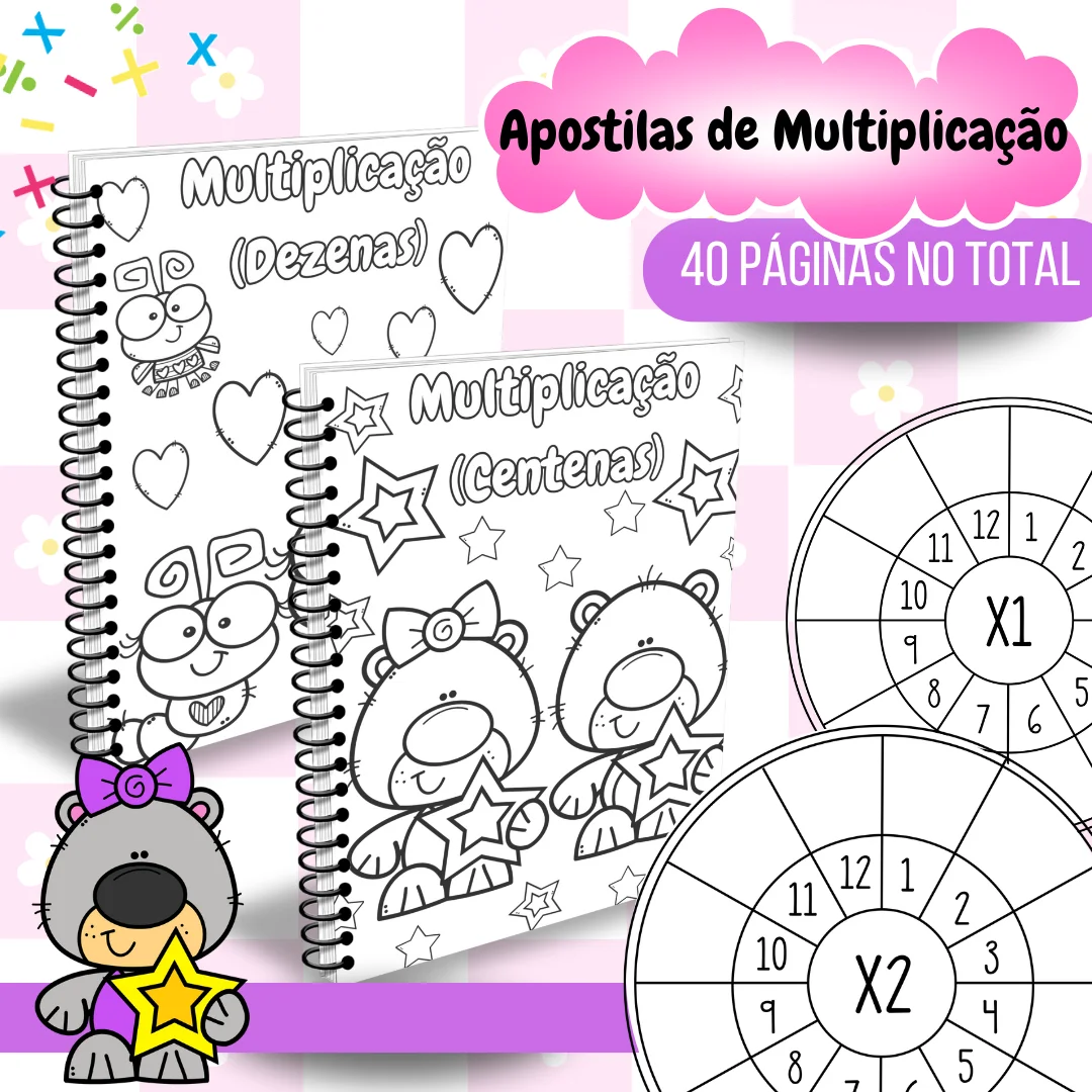 Apostila de multiplicação dezenas e centenas + Tabuada interativa — Matemática para Todas as séries: 📘✨ Pacote Apostilas…