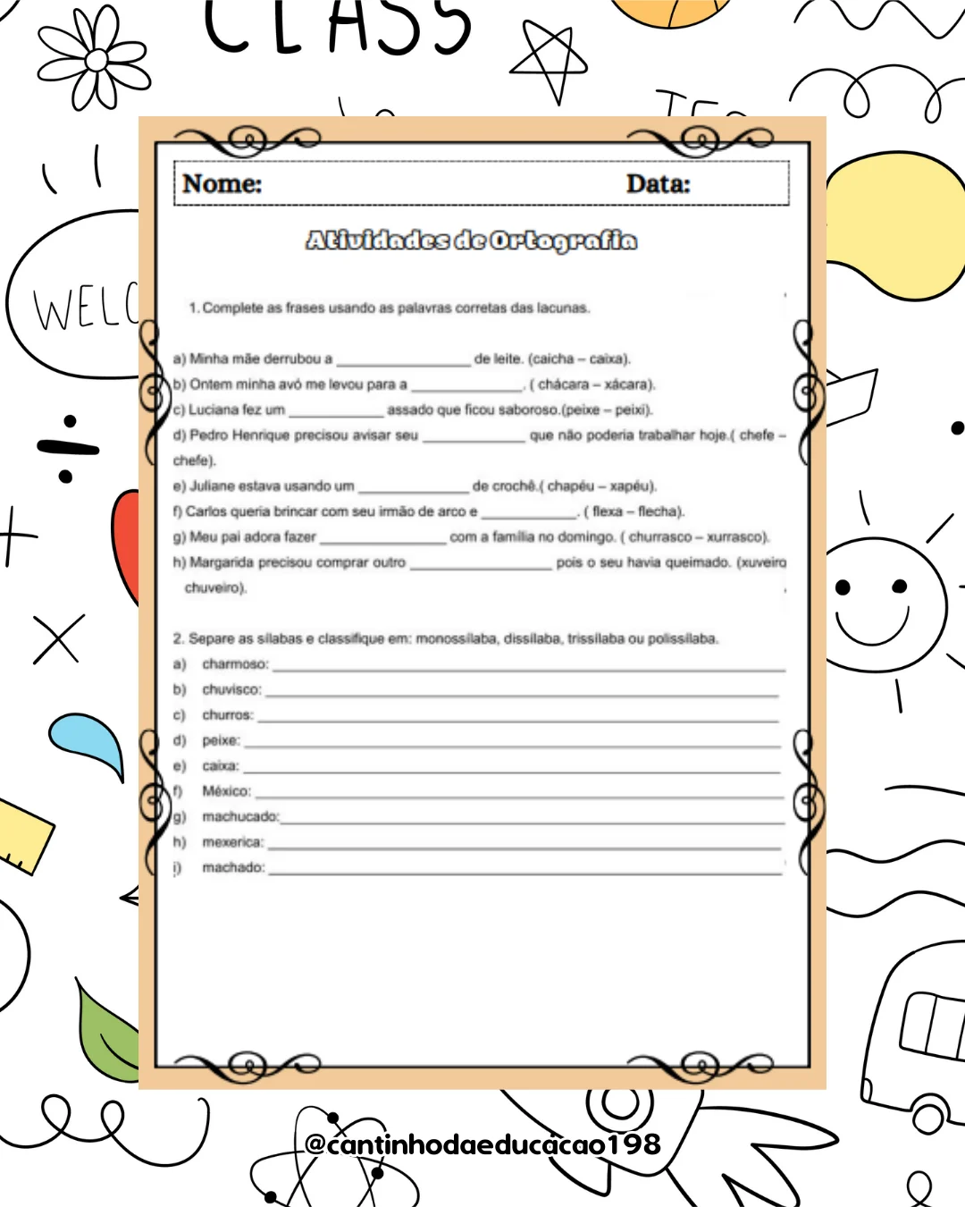 Apostila de ortografia – 4º ano – PDF para Imprimir — amostra 2: Para quem é indicado
