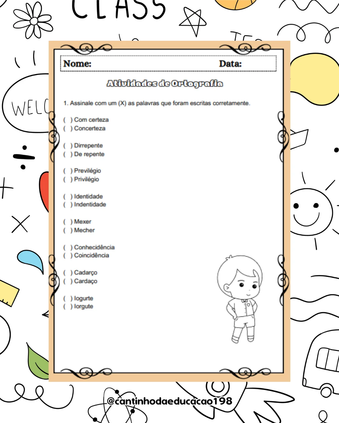 Apostila de ortografia – 4º ano – PDF para Imprimir — amostra 3: Um material completo para reforçar a ortografia, a escrita…