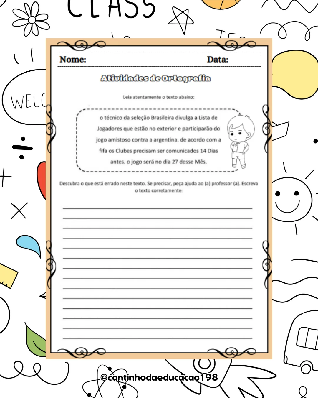 Apostila de ortografia – 4º ano – PDF para Imprimir — amostra 4: Um material completo para reforçar a ortografia, a escrita…