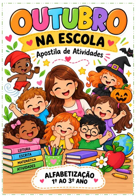 🍭📚 APOSTILA DE OUTUBRO – ALFABETIZAÇÃO ✏️🎃 — Atividades para 1º ano: Deixe as aulas de outubro ainda mais divertidas,…