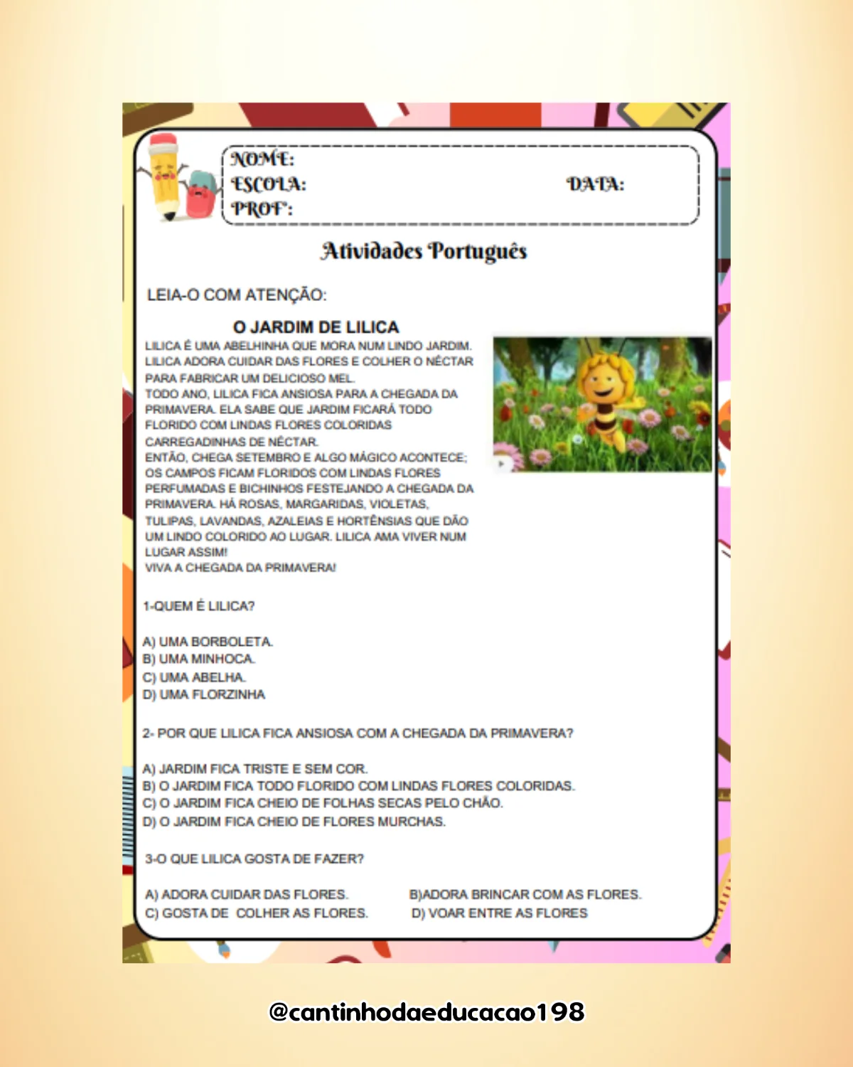 Apostila de português – 3º ano – PDF para Imprimir — amostra 2: Para quem é indicado