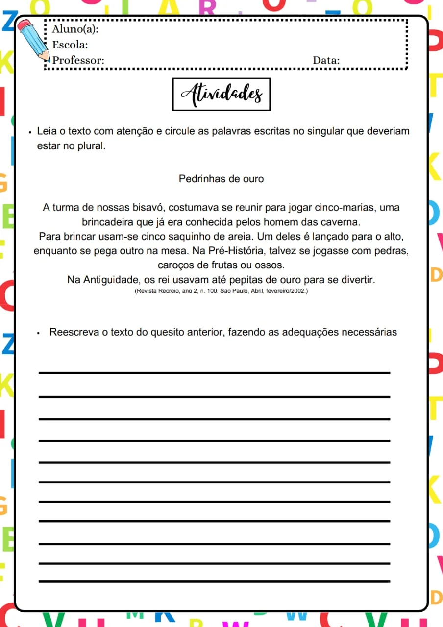 📚✏️ APOSTILA DE PORTUGUÊS – 4º ANO ✏️📚 — amostra 7: São 23 páginas de atividades para trabalhar diferentes habilidades de…