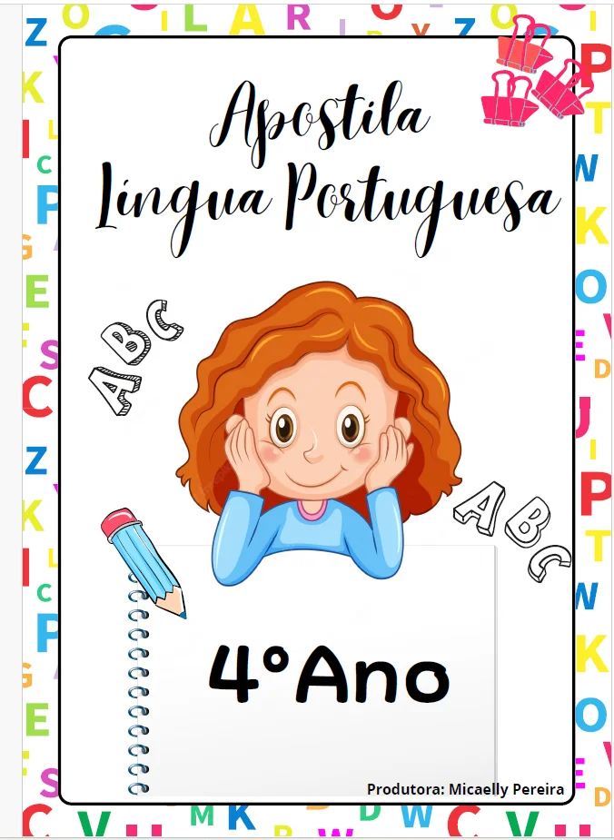 📚✏️ APOSTILA DE PORTUGUÊS – 4º ANO ✏️📚 — capa do material