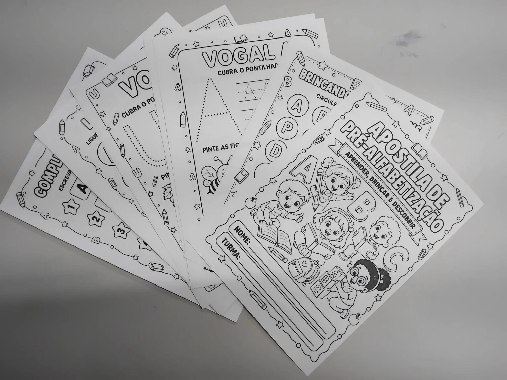 📚✨ APOSTILA DE PRÉ-ALFABETIZAÇÃO ✨📚 MATERIAL VISUALMENTE RICO. — capa do material