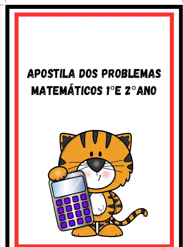 Apostila de Problemas Matemáticos - 1º e 2º Ano — capa do material