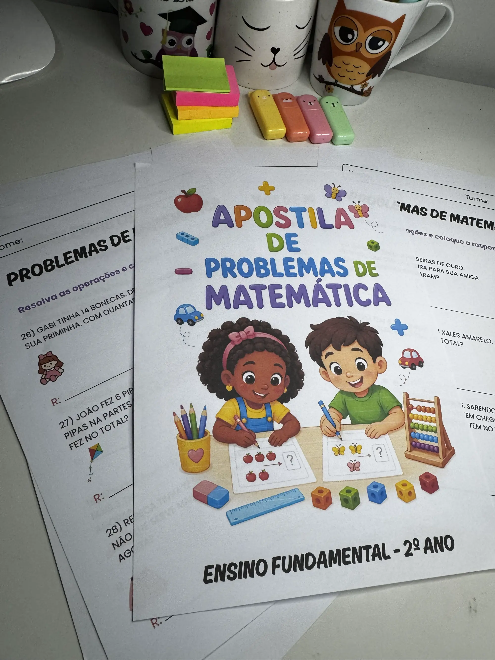 Apostila de Problemas matemáticos 2º Ano — amostra 4: Formato e impressão