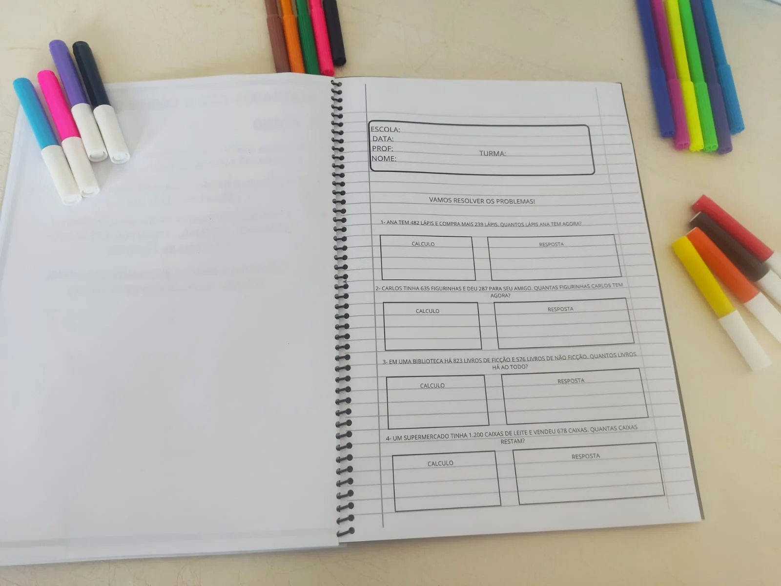 APOSTILA DE PROBLEMAS MATEMÁTICOS – 4º ANO — amostra 3: Deixe as aulas de Matemática mais dinâmicas, desafiadoras e…