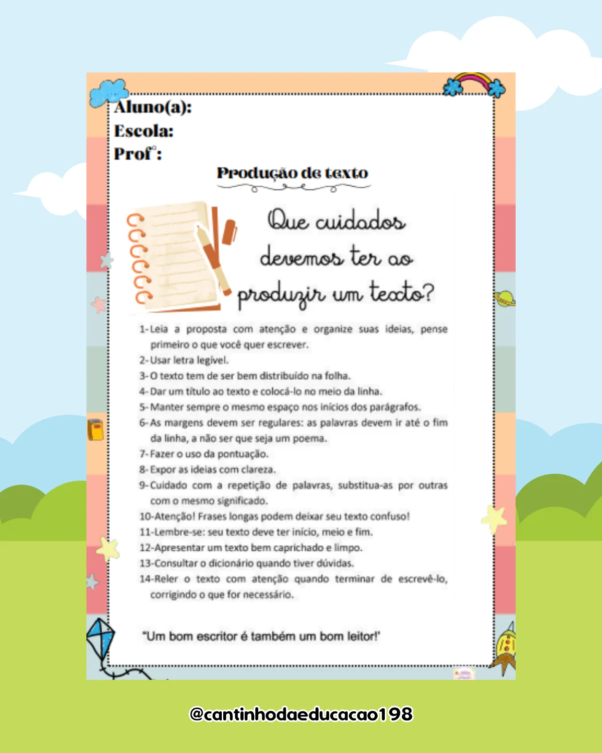 Apostila de produção de texto – PDF para Imprimir — amostra 1: O que vem no material
