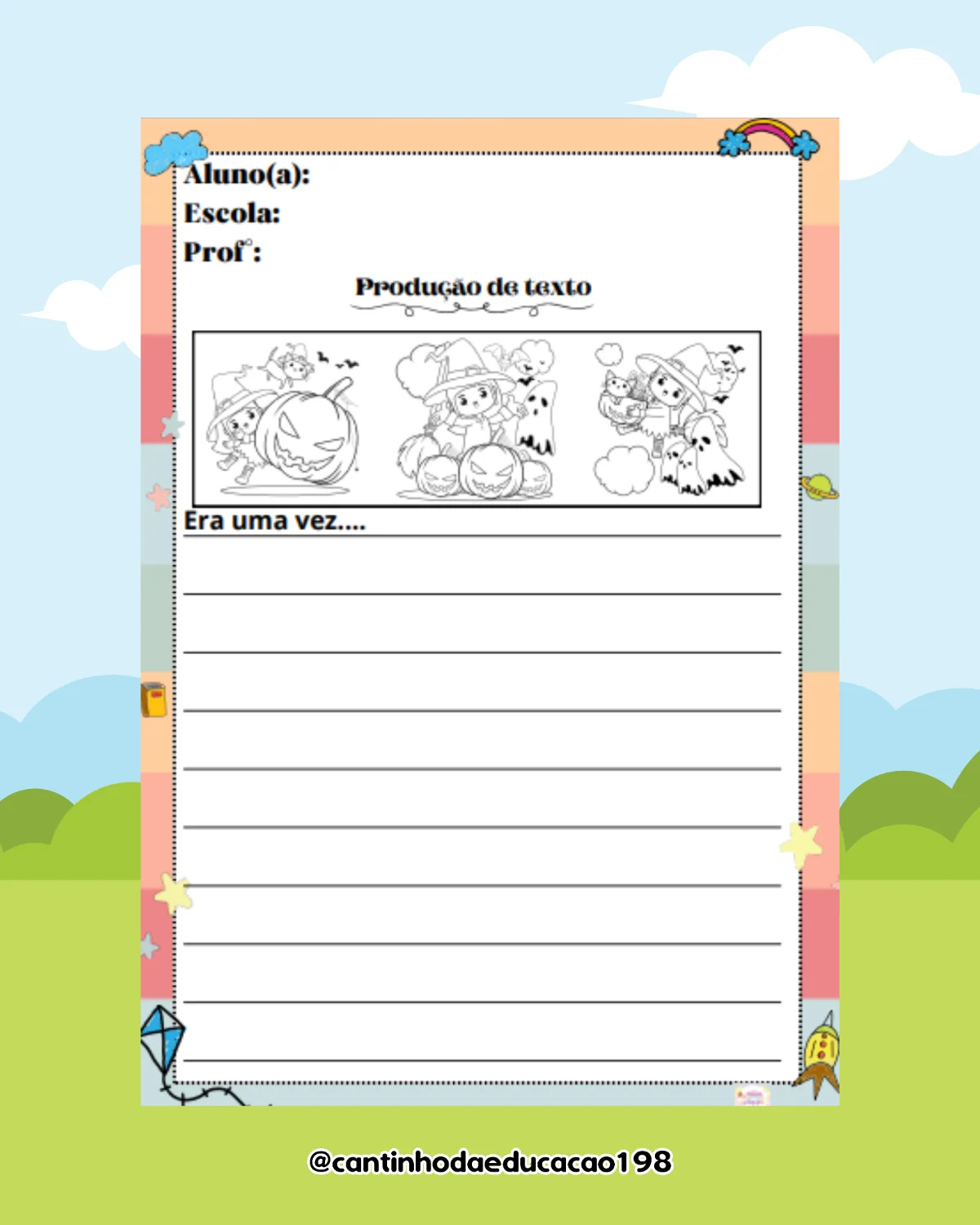 Apostila de produção de texto – PDF para Imprimir — amostra 2: Um material completo para estimular a criatividade, a…