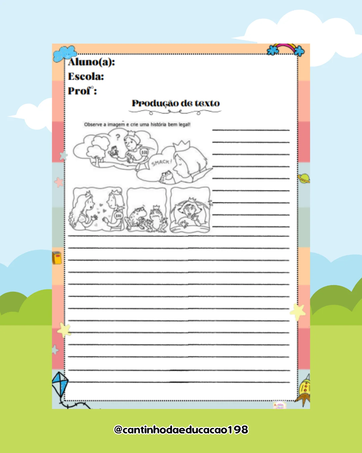 Apostila de produção de texto – PDF para Imprimir — amostra 3: Um material completo para estimular a criatividade, a…