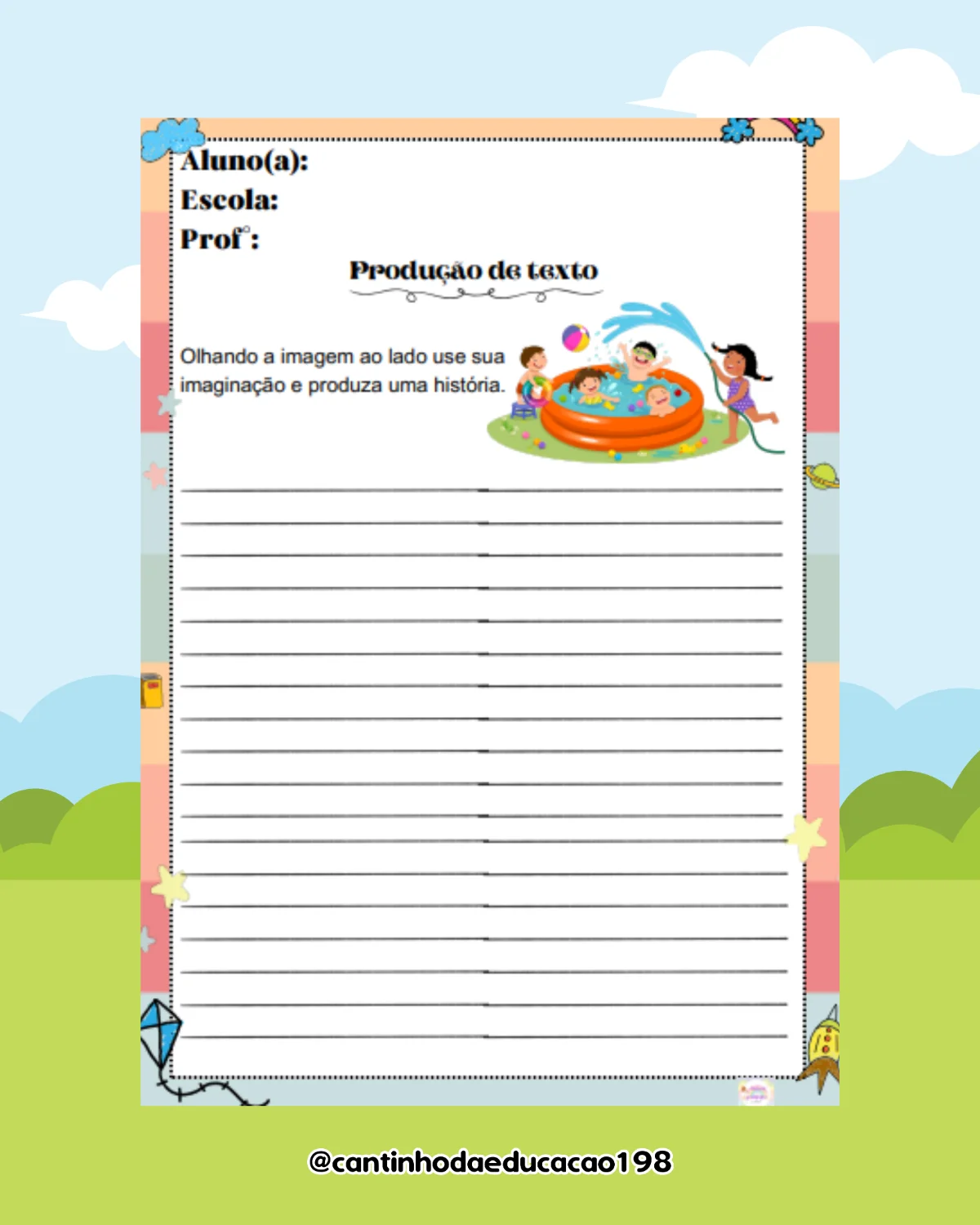 Apostila de produção de texto – PDF para Imprimir — amostra 4: Um material completo para estimular a criatividade, a…