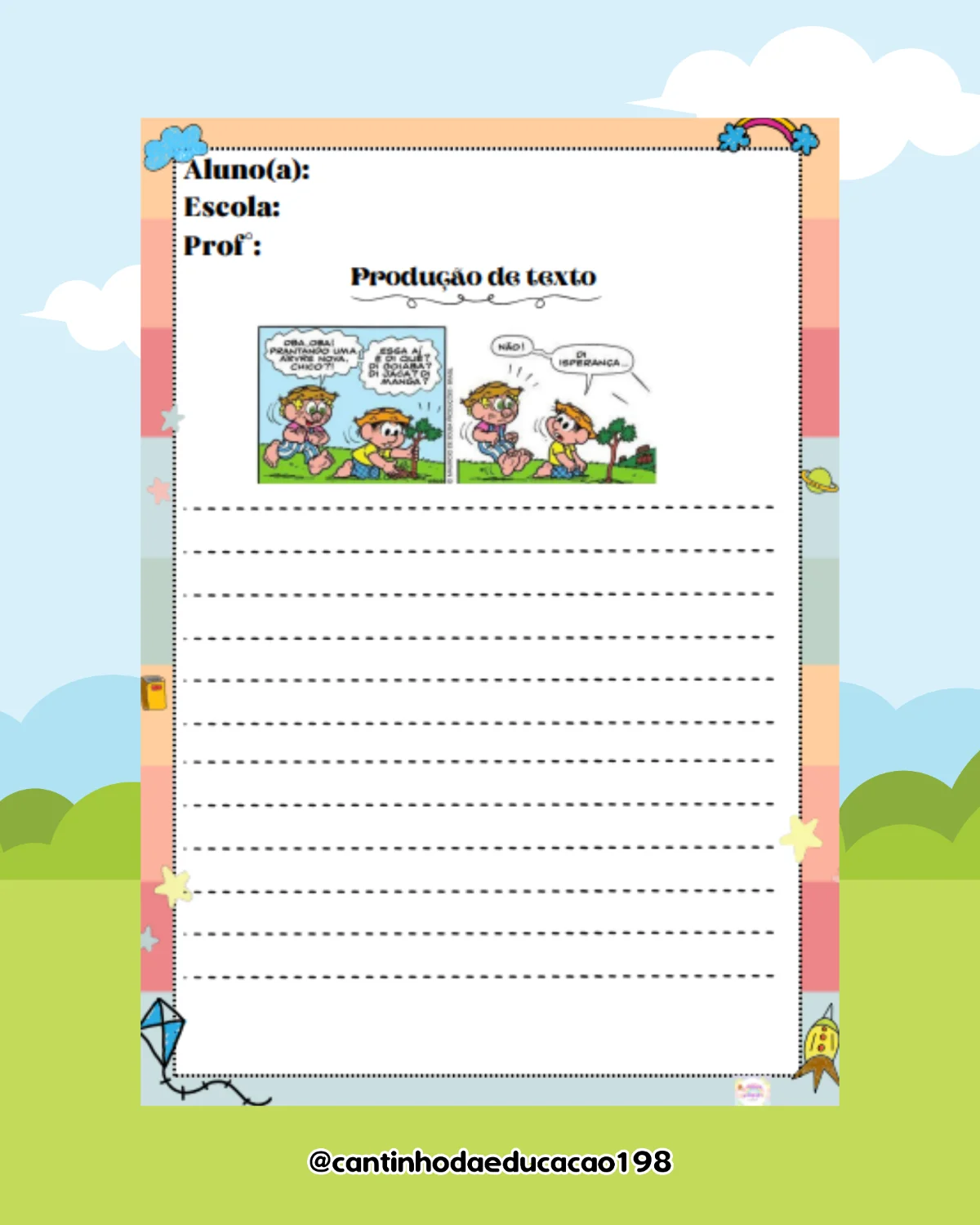 Apostila de produção de texto – PDF para Imprimir — amostra 5: Um material completo para estimular a criatividade, a…
