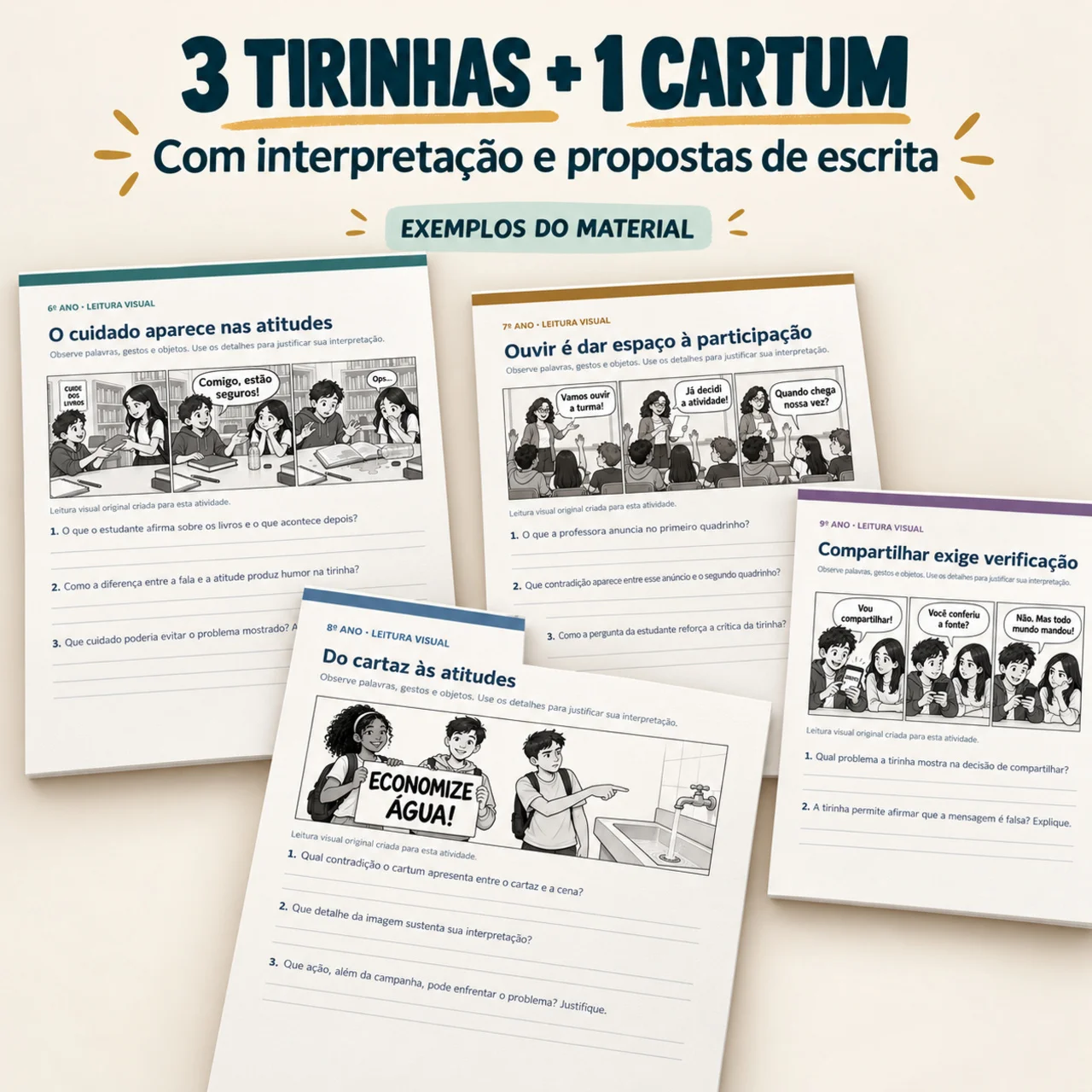 Apostila de Redação e Dissertação – 6º ao 9º ano — amostra 3: Apostila de redação do 6º ao 9º ano: 40 páginas em PDF,…
