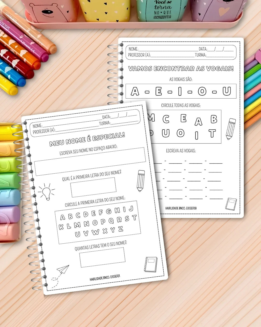 APOSTILA DE REFORÇO BNCC – EDUCAÇÃO INFANTIL — amostra 1: 📚 Material completo e lúdico com atividades de Português e…
