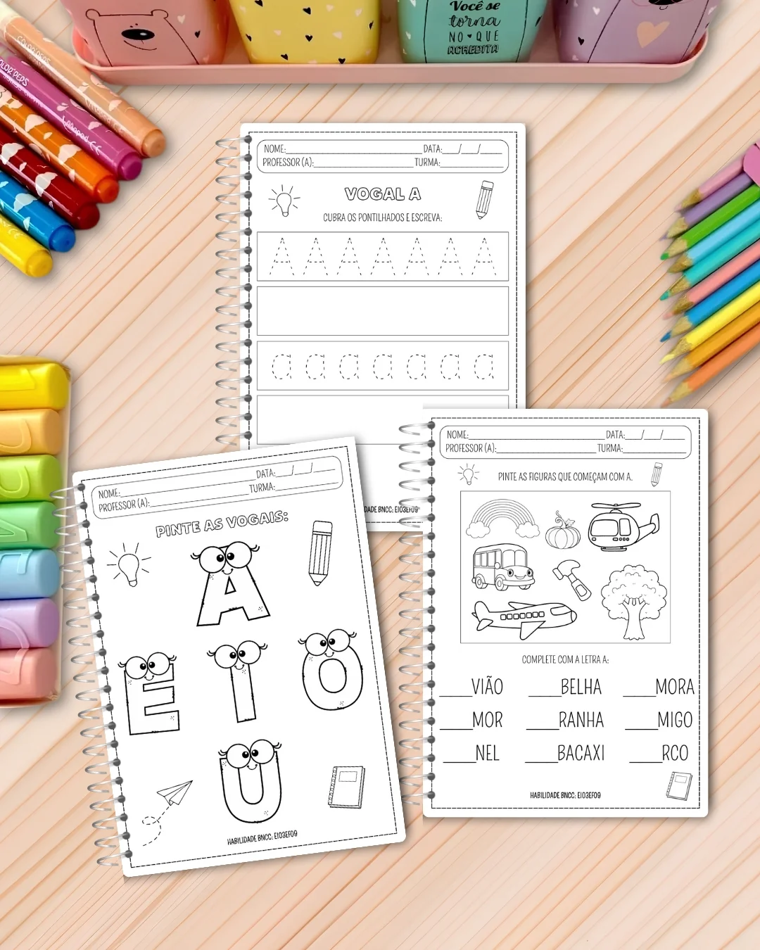 APOSTILA DE REFORÇO BNCC – EDUCAÇÃO INFANTIL — amostra 2: 📚 Material completo e lúdico com atividades de Português e…