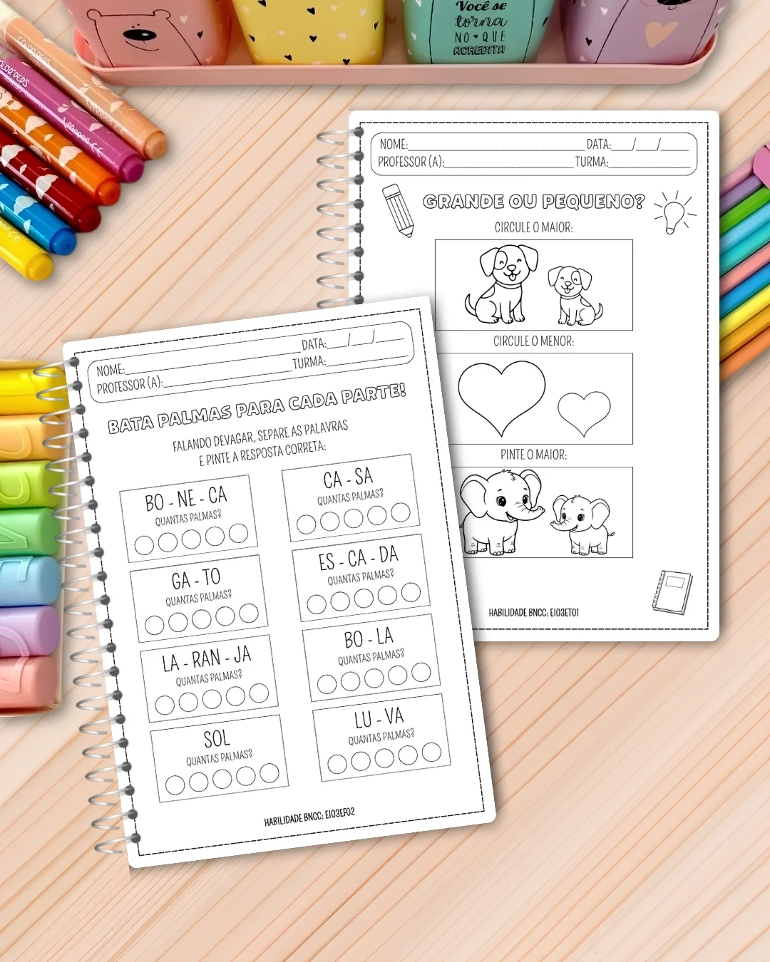 APOSTILA DE REFORÇO BNCC – EDUCAÇÃO INFANTIL — amostra 5: 📚 Material completo e lúdico com atividades de Português e…