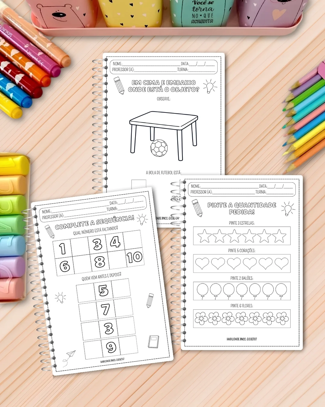 APOSTILA DE REFORÇO BNCC – EDUCAÇÃO INFANTIL — amostra 6: 📚 Material completo e lúdico com atividades de Português e…