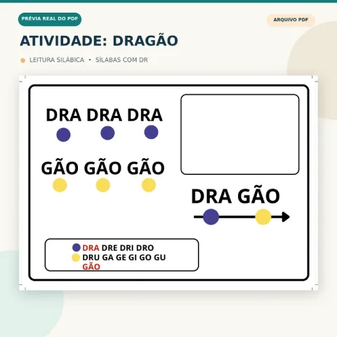 Apostila de Sílabas Complexas – Atividades de Leitura e Alfabetização — amostra 3: Apostila de sílabas complexas em PDF com…