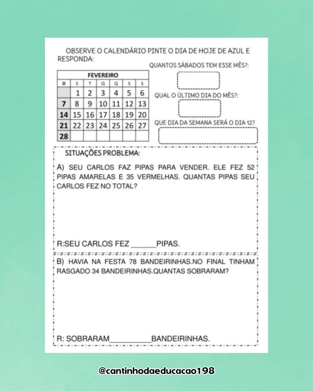 Apostila de sondagem – 3º ano – PDF para Imprimir — amostra 1: O que vem no material Apostila de sondagem – 3º ano – PDF para Imprimir — amostra 1: O que vem no material