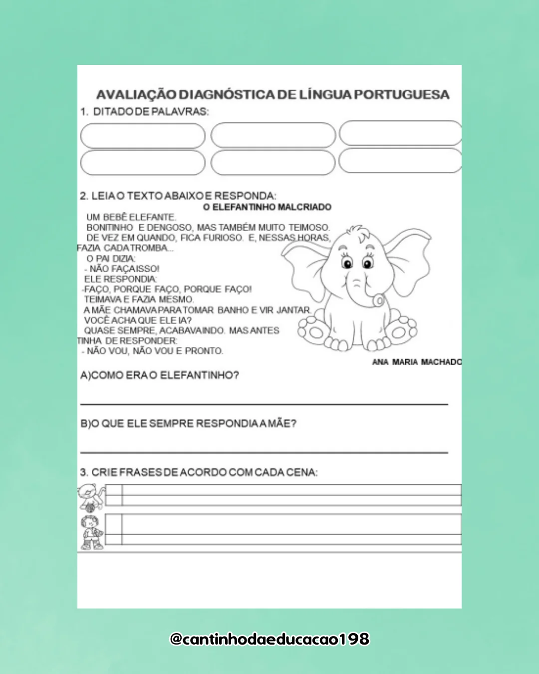 Apostila de sondagem – 3º ano – PDF para Imprimir — amostra 3: Um material prático para auxiliar o professor na sondagem e… Apostila de sondagem – 3º ano – PDF para Imprimir — amostra 3: Um material prático para auxiliar o professor na sondagem e…