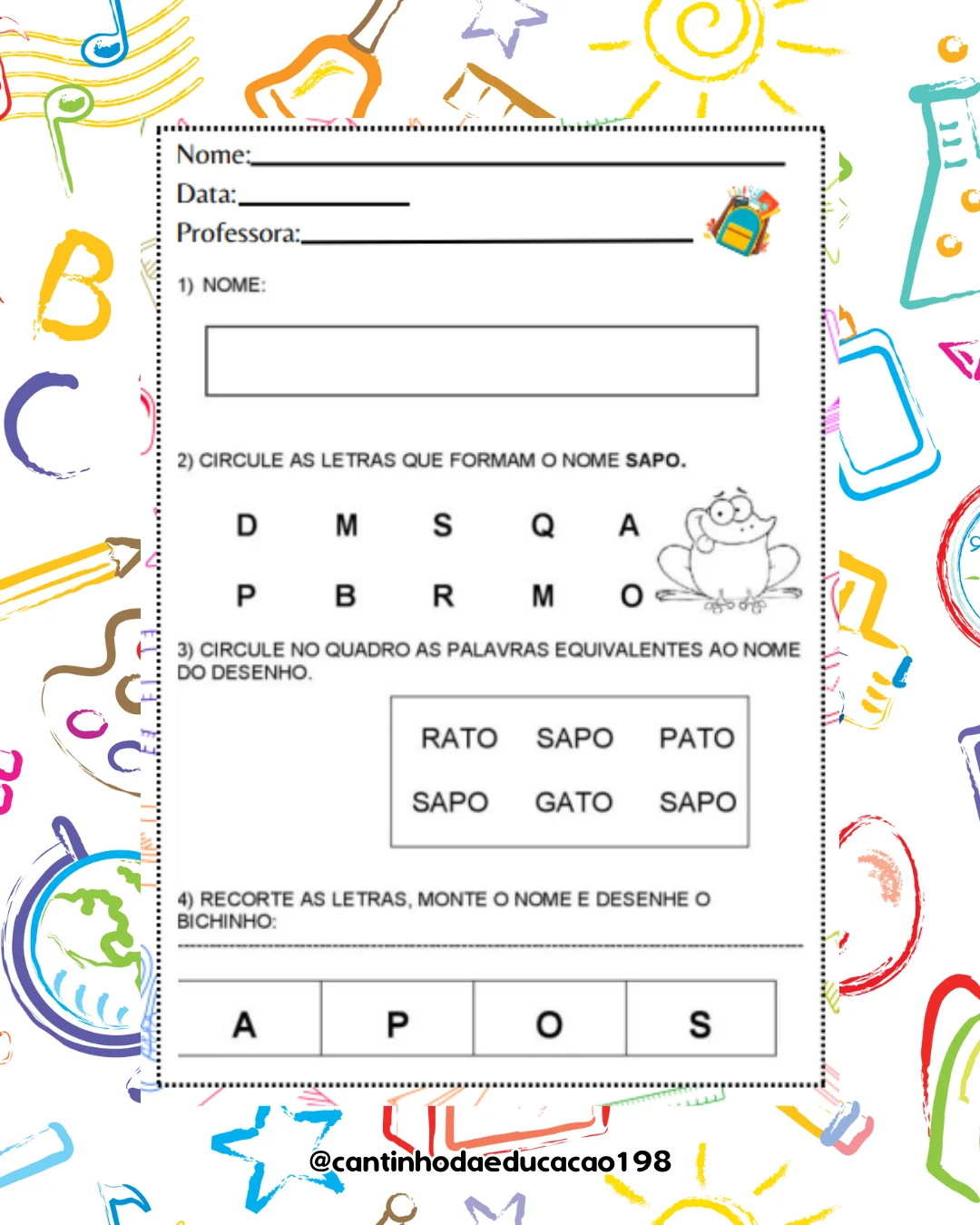 Apostila de tarefas para casa – PDF para Imprimir — amostra 3: Um material prático para enviar atividades para casa e…