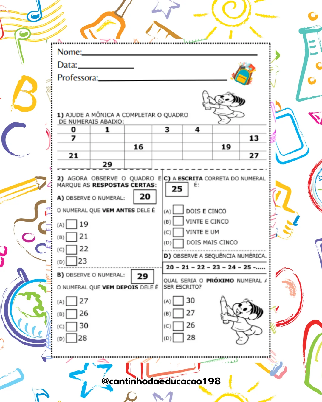 Apostila de tarefas para casa – PDF para Imprimir — amostra 6: Um material prático para enviar atividades para casa e…