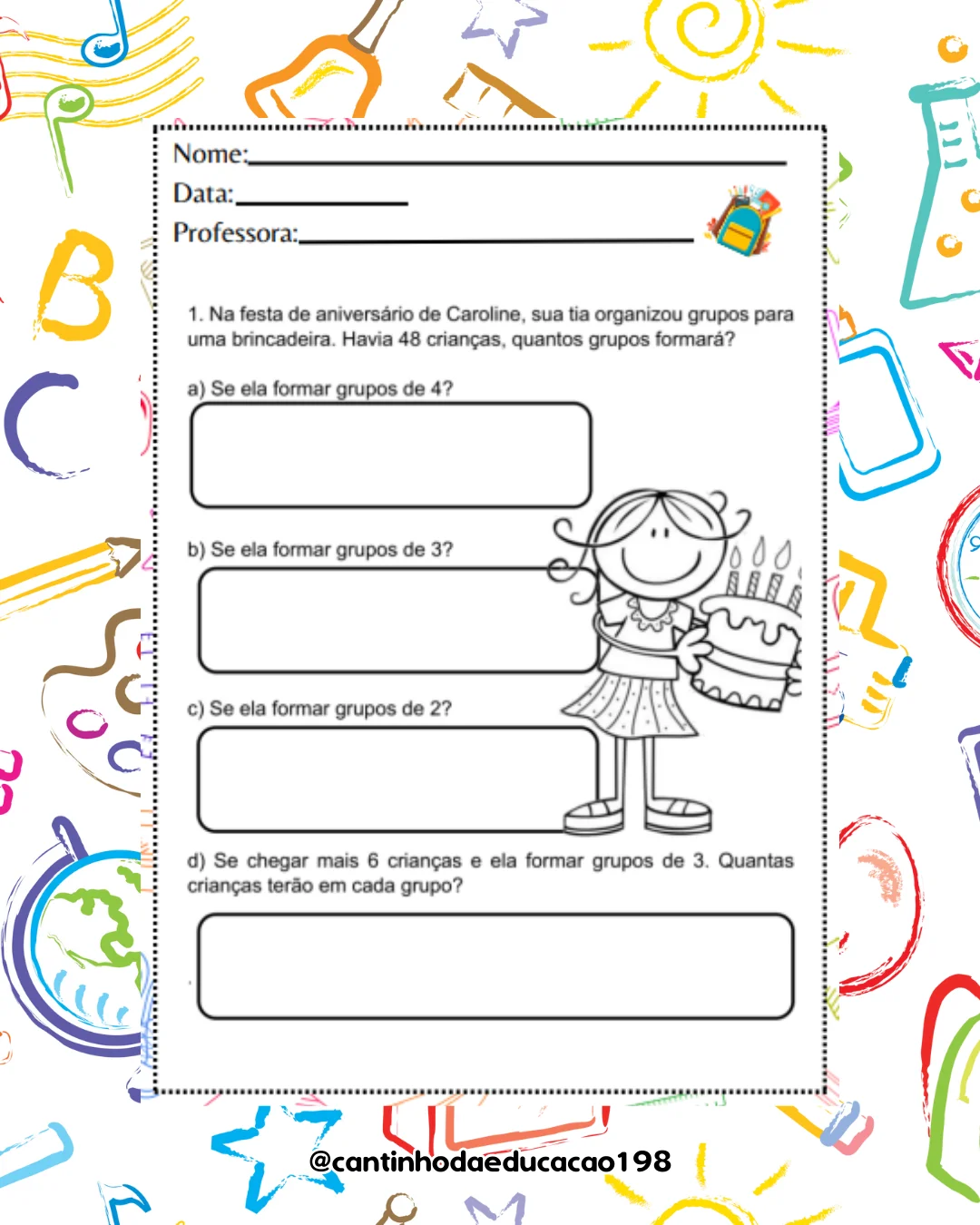 Apostila de tarefas para casa – PDF para Imprimir — amostra 7: Um material prático para enviar atividades para casa e…