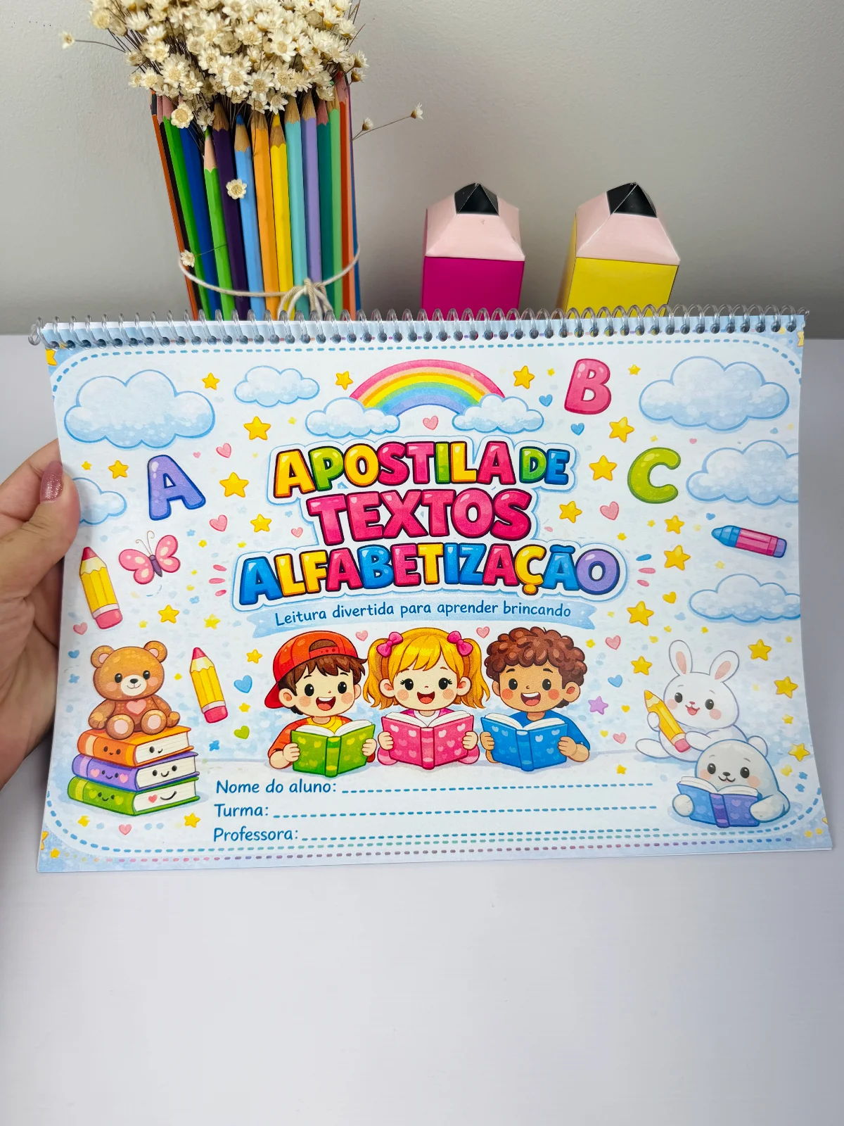 Apostila de Textos para Alfabetização — capa do material