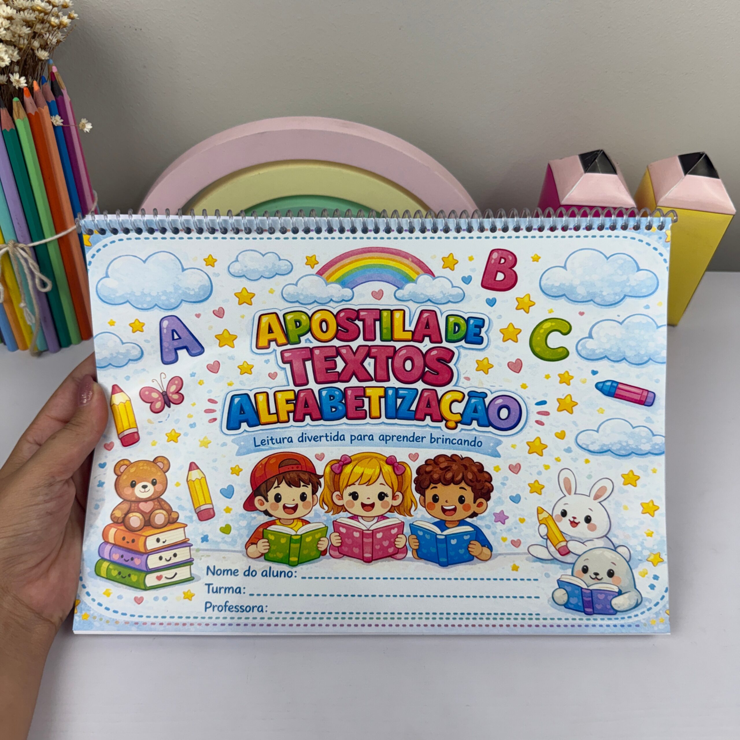Apostila de textos para alfabetização – Material Pedagógico — Alfabetização para Todas as séries: Um material completo e…