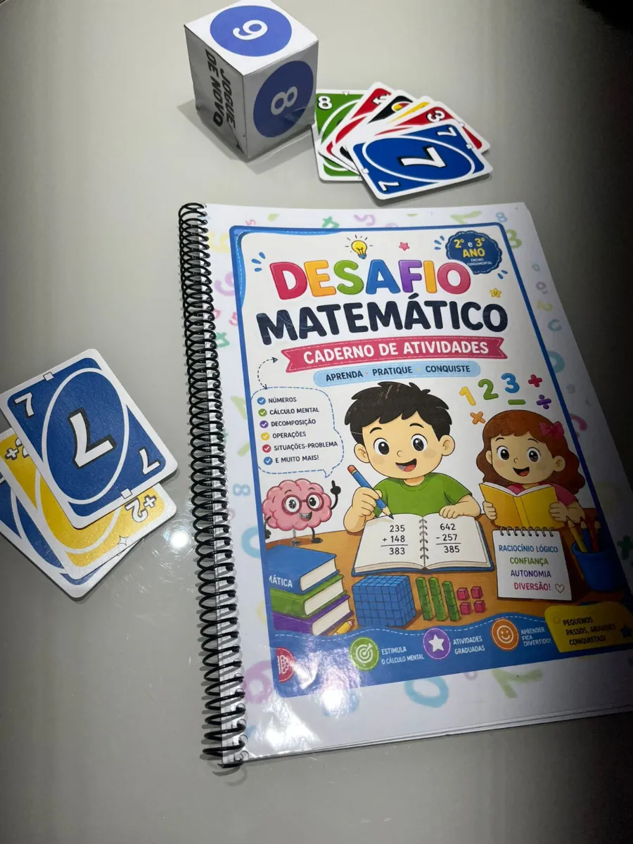 APOSTILA DESAFIO MATEMÁTICO - 3°ano - anos iniciais, reforço — amostra 2: Apostila criada como o objetivo de Desafiar a…