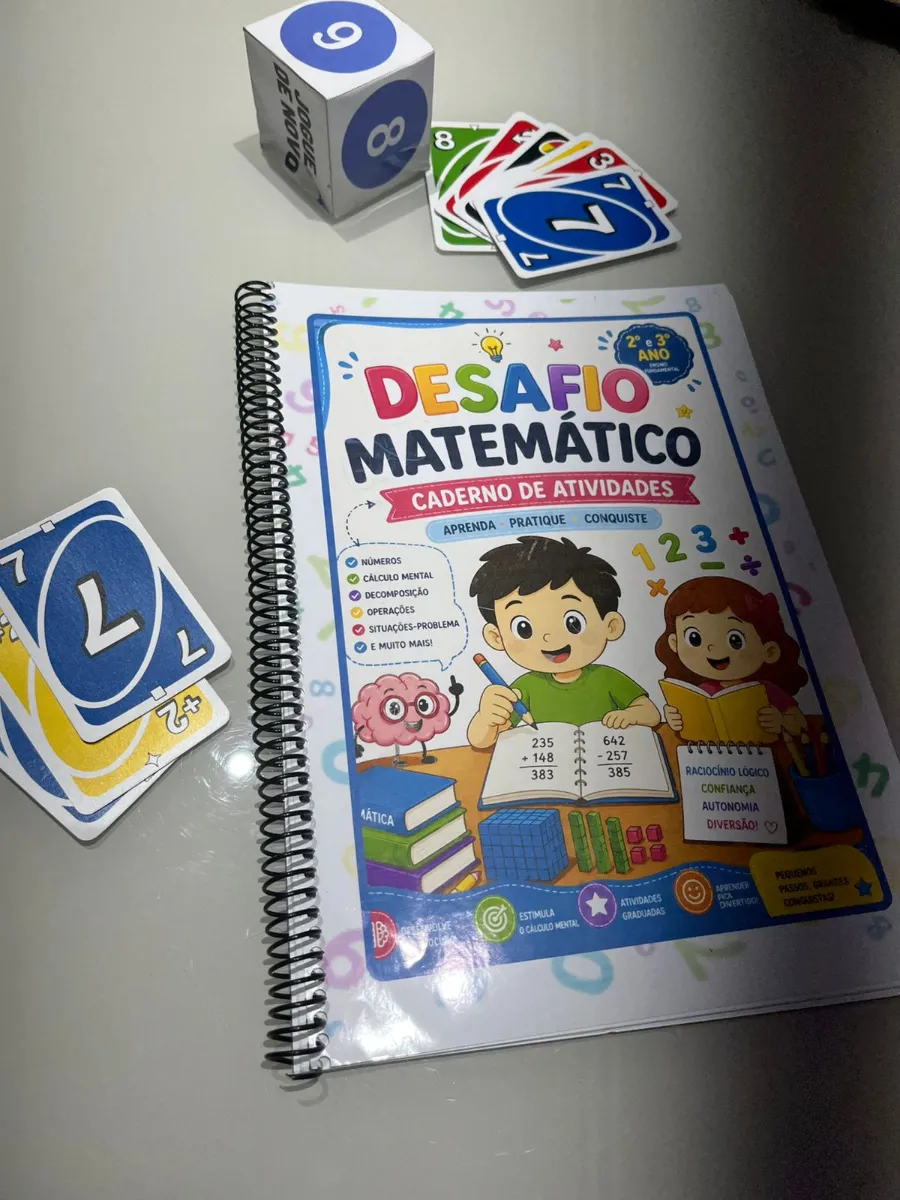 APOSTILA DESAFIO MATEMÁTICO - 3°ano - anos iniciais, reforço — amostra 3: Apostila criada como o objetivo de Desafiar a…