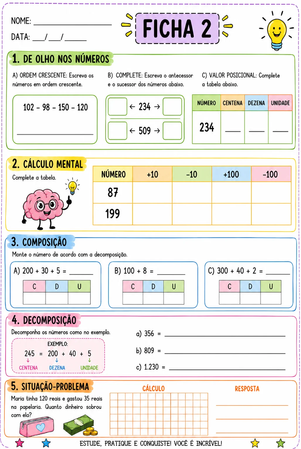 Apostila Desafio Matemático para 2º e 3º Ano — amostra 2: Apostila Desafio Matemático uma apostila prática, visual e…