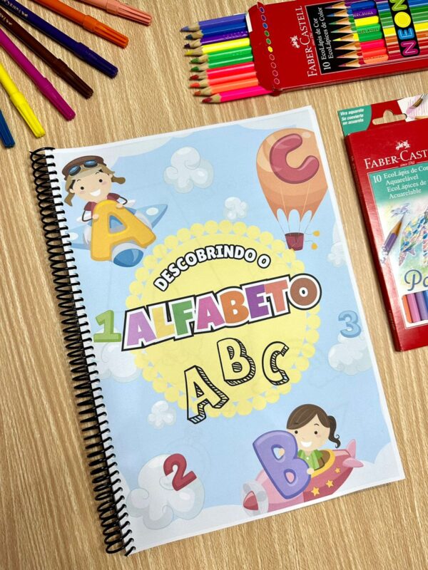 Apostila: descobrindo o alfabeto | Alfabetização — capa do material