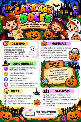 Apostila Dinâmicas e brincadeiras de Halloween — amostra 3: Como usar em sala